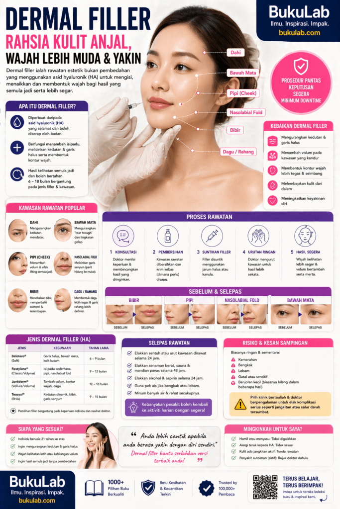 Infografik BukuLab Dermal Filler ebook BukuLab Malaysia