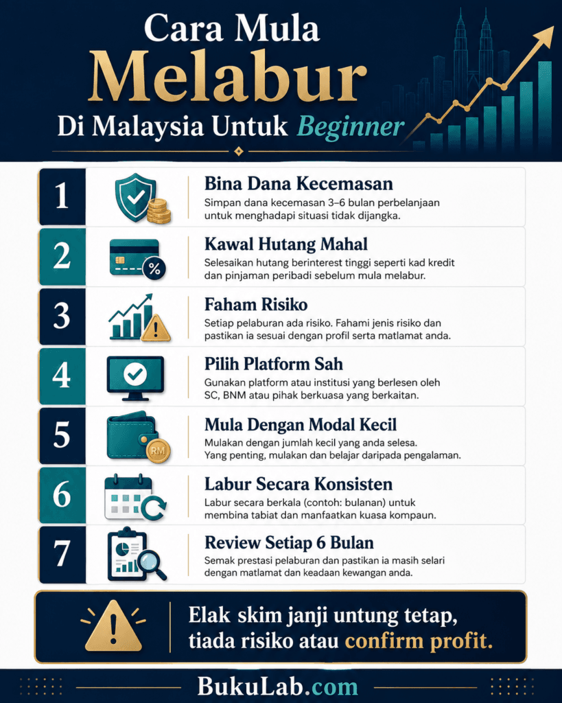 cara mula melabur di malaysia beginner info ebook BukuLab Malaysia