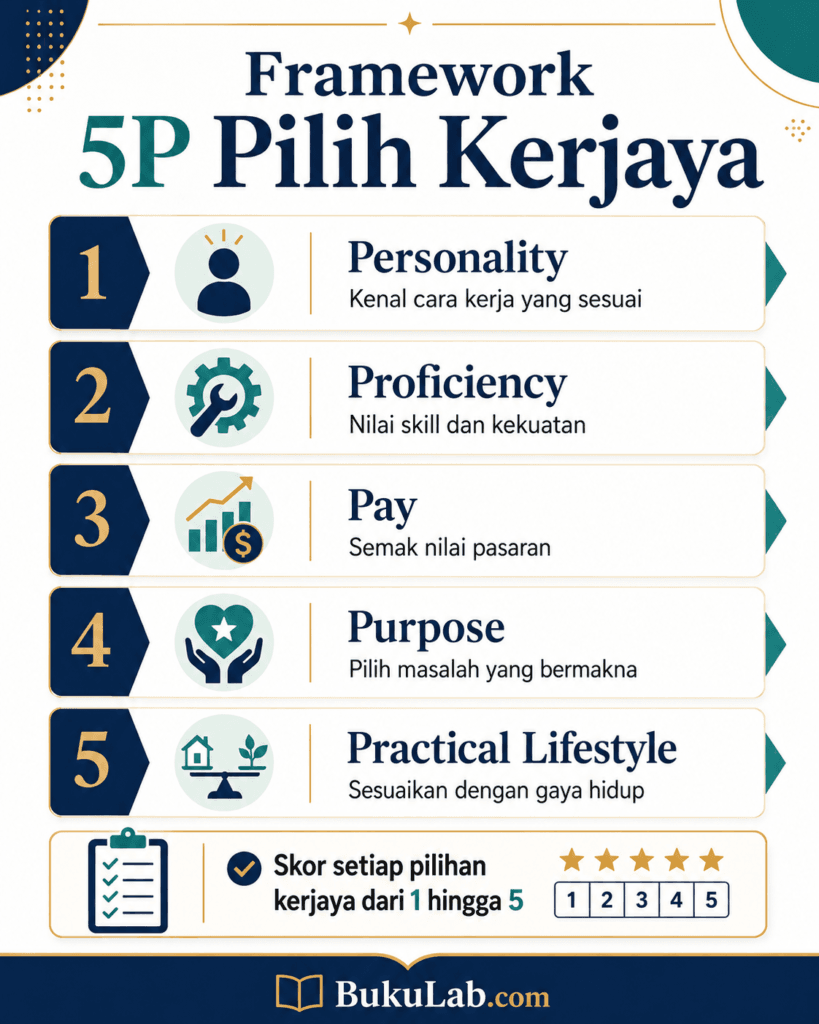 cara pilih kerjaya framework arah hidup info ebook BukuLab Malaysia
