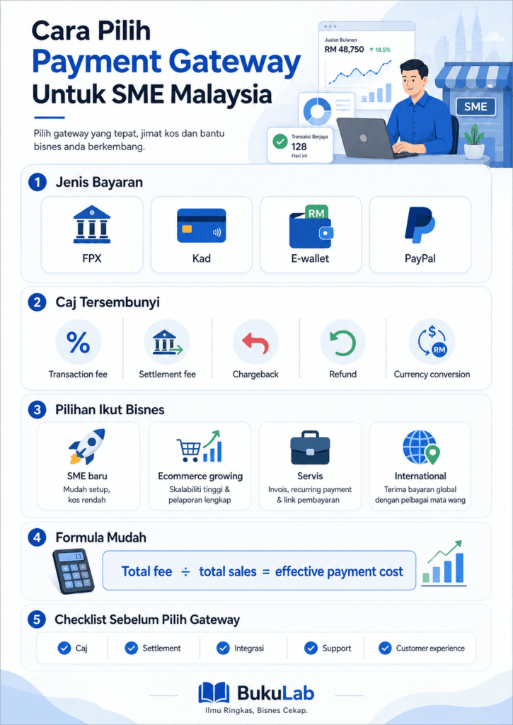 Cara Pilih Payment Gateway Untuk SME Malaysia ebook BukuLab Malaysia
