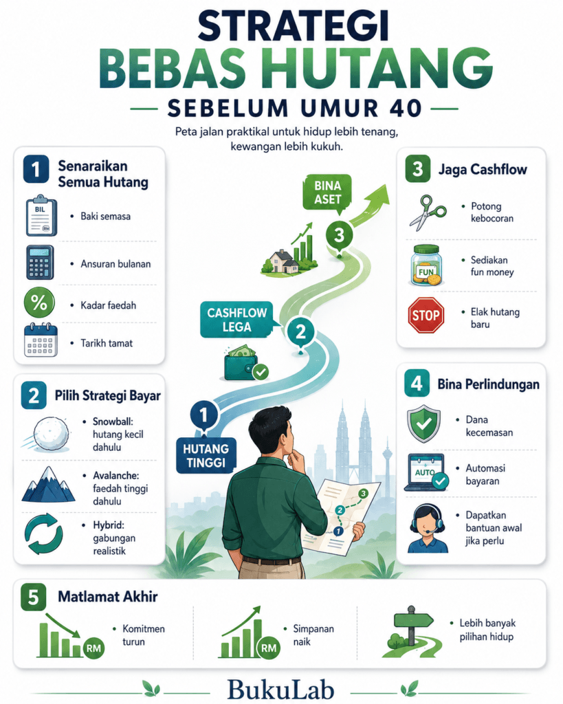 Infografik Bebas Hutang BukuLab ebook BukuLab Malaysia