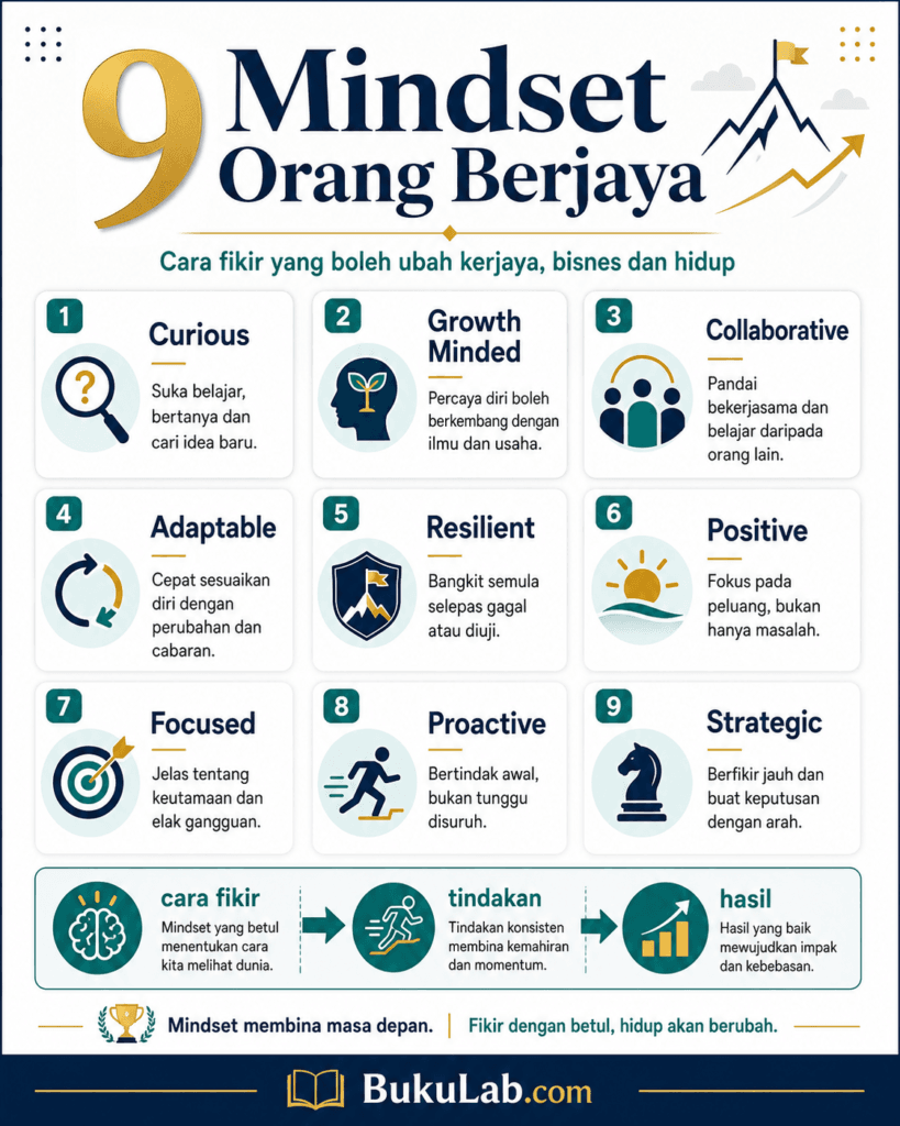 mindset orang berjaya cara fikir kerjaya bisnes hidup info ebook BukuLab Malaysia