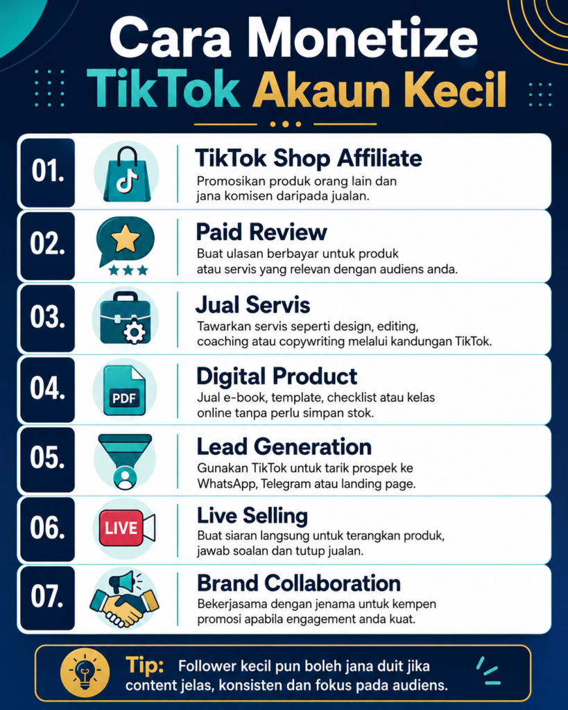 monetize tiktok akaun kecil info ebook BukuLab Malaysia
