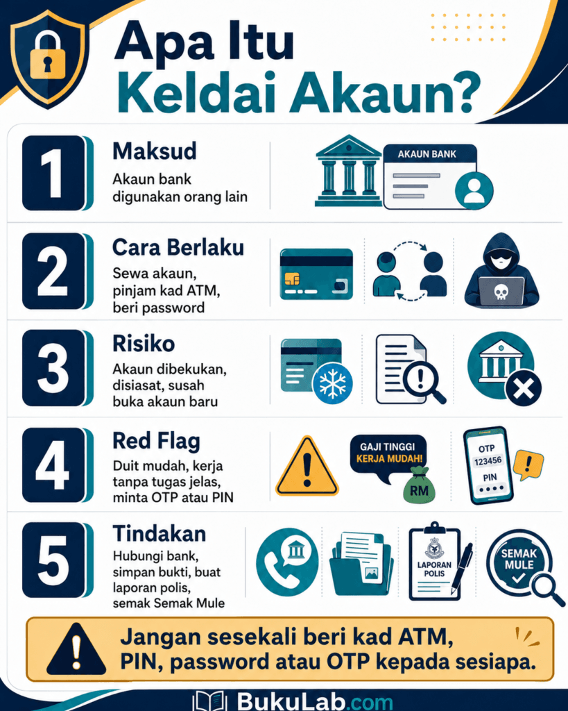 apa itu keldai akaun risiko sewa akaun bank info ebook BukuLab Malaysia