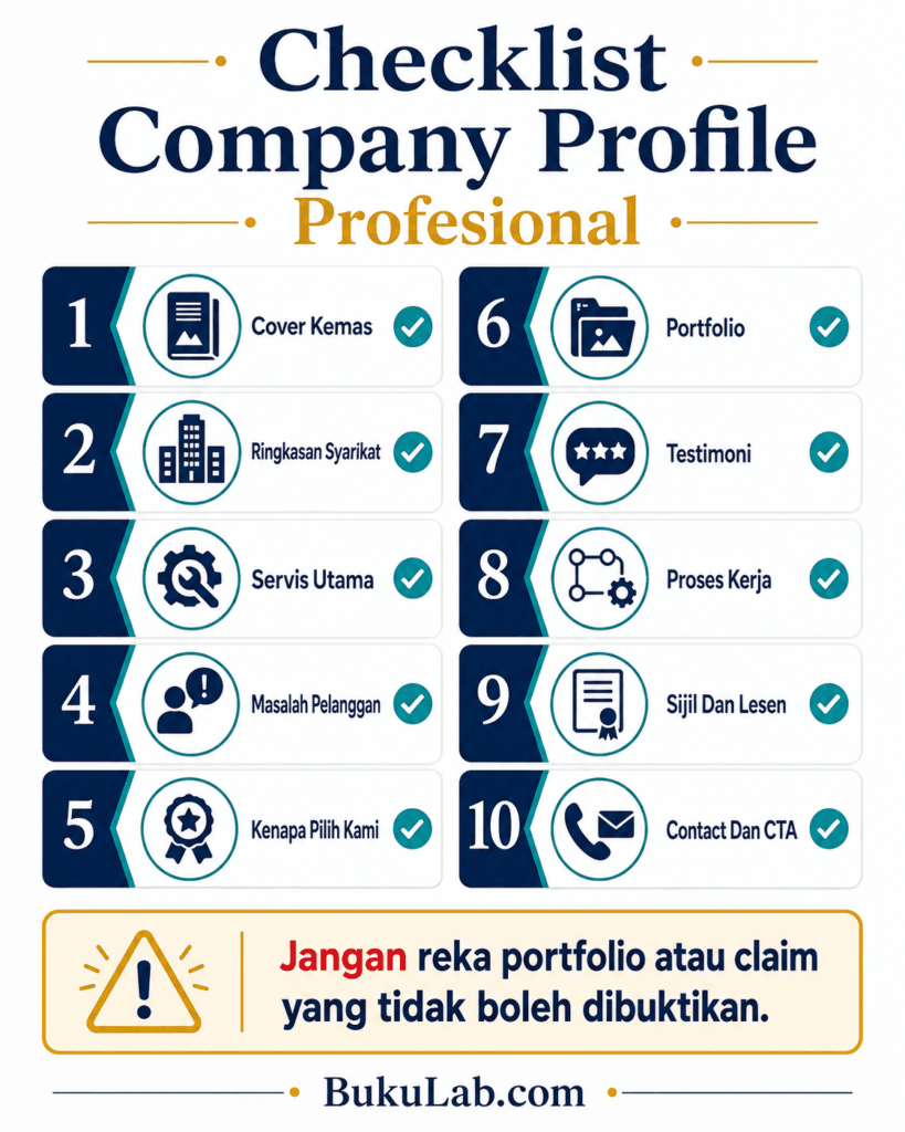 cara buat company profile bisnes kecil info ebook BukuLab Malaysia
