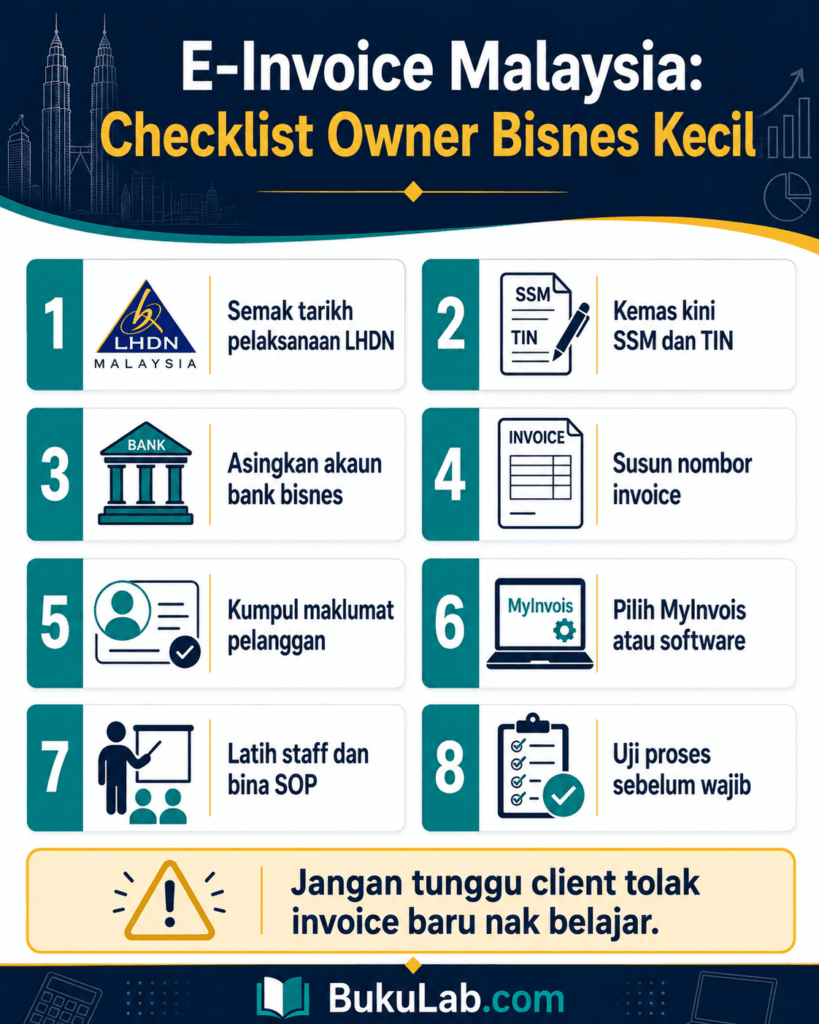 e invoice malaysia owner bisnes kecil checklist ebook BukuLab Malaysia