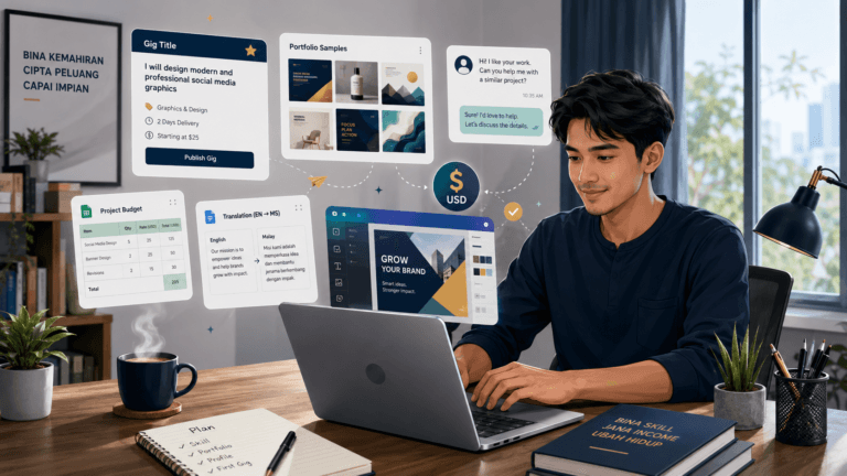 fiverr malaysia client pertama zero experience ebook BukuLab Malaysia