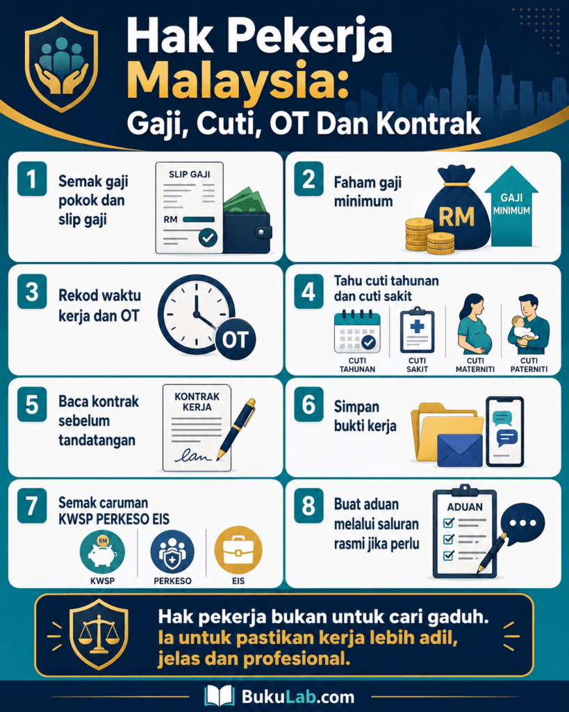 hak pekerja malaysia gaji cuti ot kontrak kerja info ebook BukuLab Malaysia