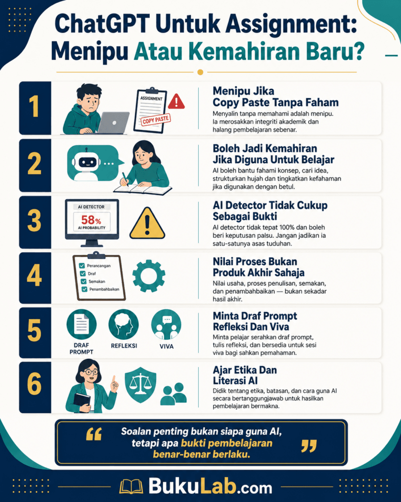 pelajar guna chatgpt untuk assignment info ebook BukuLab Malaysia