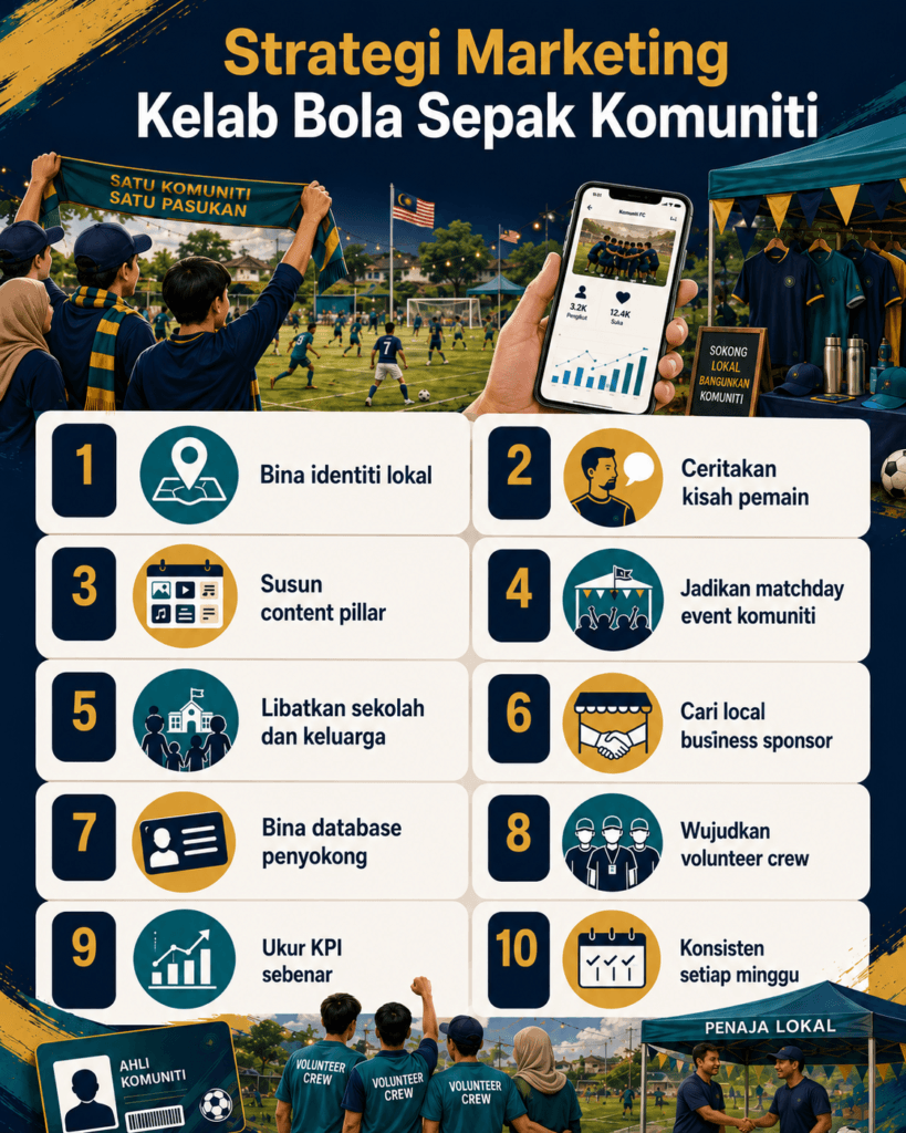 strategi marketing kelab bola sepak komuniti info ebook BukuLab Malaysia