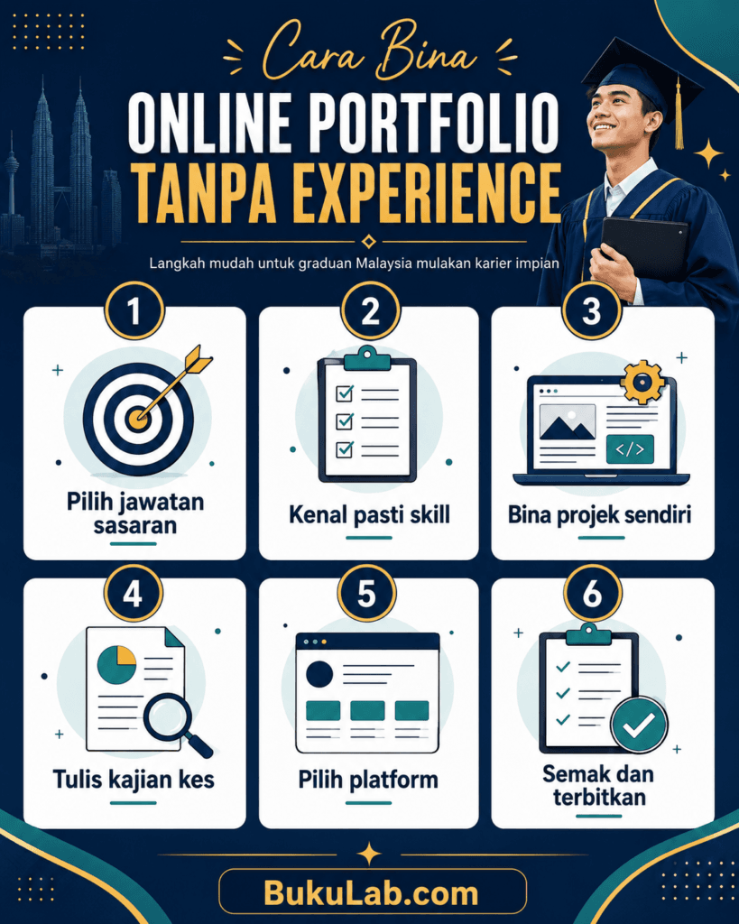 cara bina online portfolio tanpa pengalaman kerja info ebook BukuLab Malaysia
