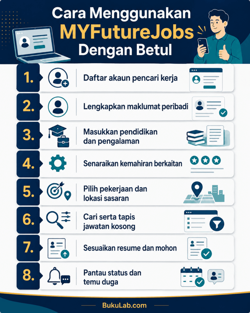 myfuturejobs cara daftar cari kerja info ebook BukuLab Malaysia