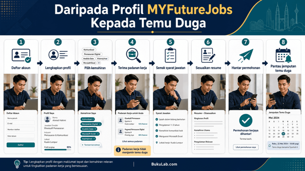 myfuturejobs cara daftar cari kerja proses ebook BukuLab Malaysia